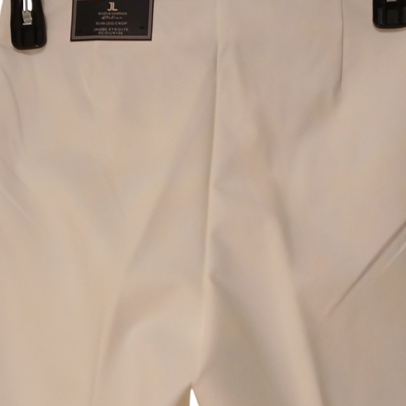 Jules & Leopold -NWT White Skinny Pants W/Cropped Leg Elastic Waist, Size Medium - Picture 2 of 13